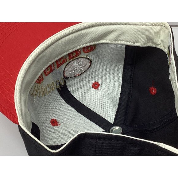 San Francisco 49ers Hat #1 Apparel Men's Vintage 90s Drawstring Red Black - Picture 14 of 15